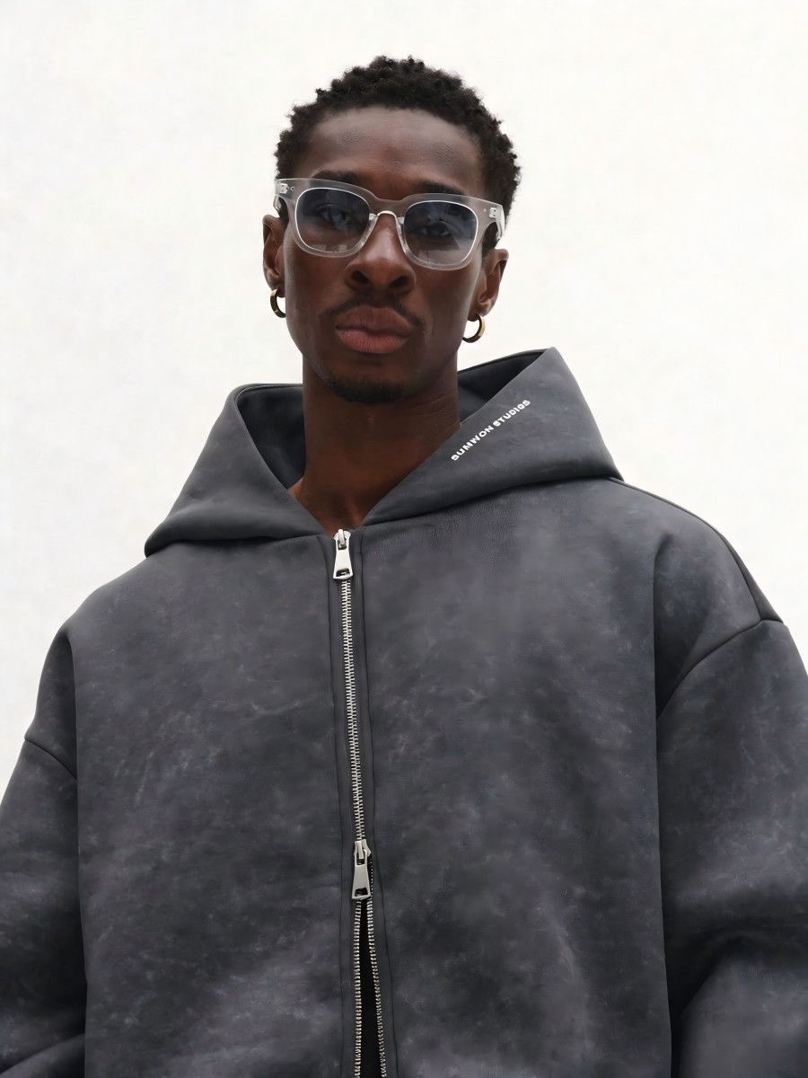 Slightly Cropped Zip-Up Hoodie